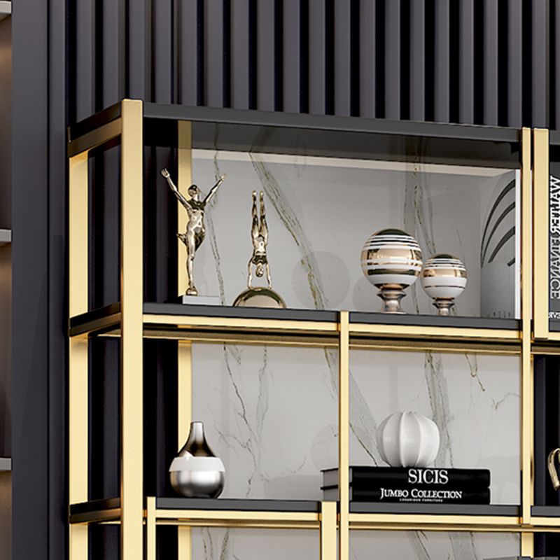 Glam Open Back Shelf Bookcase Metal Book Shelf for Home Office Clearhalo 'Bookcases' 'furn' 'furn_bookcases' 'Furniture' 'Office Furniture' 1200x1200_740d2d6d-1d2f-442d-9e0f-35809859e64d