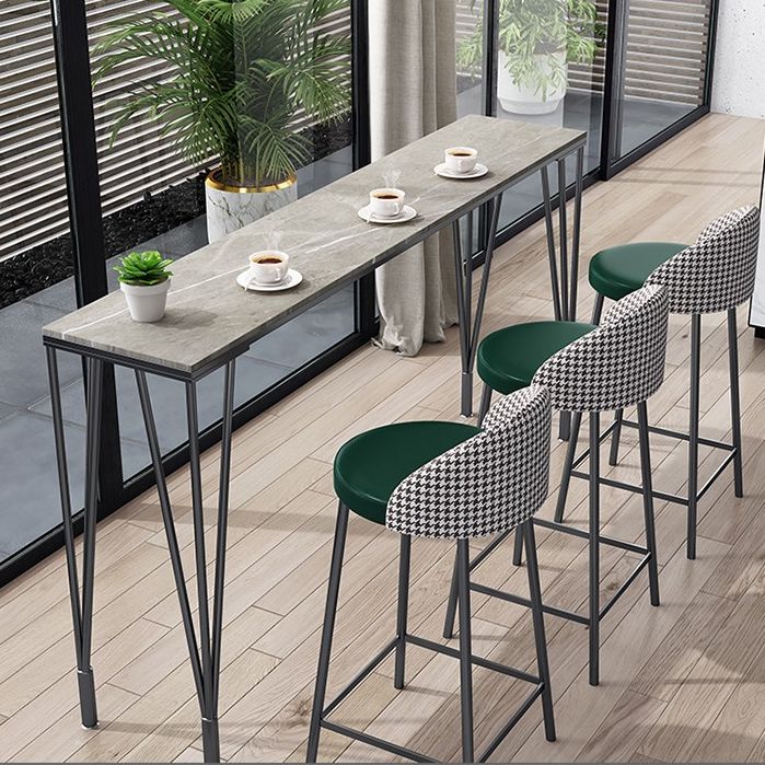 Modern Marble Pub Table with Rectangle Table Top Legs Table - 42" H Clearhalo 'Bar Furniture' 'Bar Tables' 'bar_tables' 'furn' 'furn_bar_tables' 'Furniture' 'furniture_bar_tables' 'Kitchen & Dining Furniture' 1200x1200_740d5c66-b1f6-4c57-8c53-076c0af1b22a