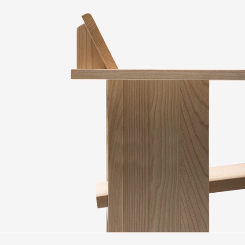 Modern Arm Chair Solid Wood Open Back Guest Chair for Dining Room