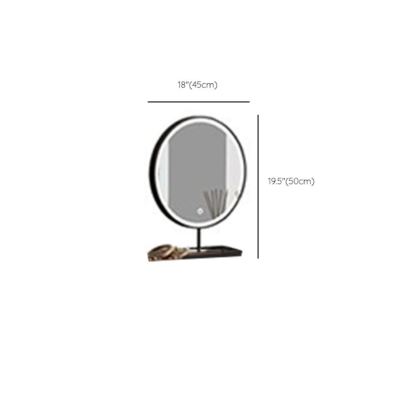 Wooden Bedroom Lighted Mirror With Drawer Makeup Vanity Desk