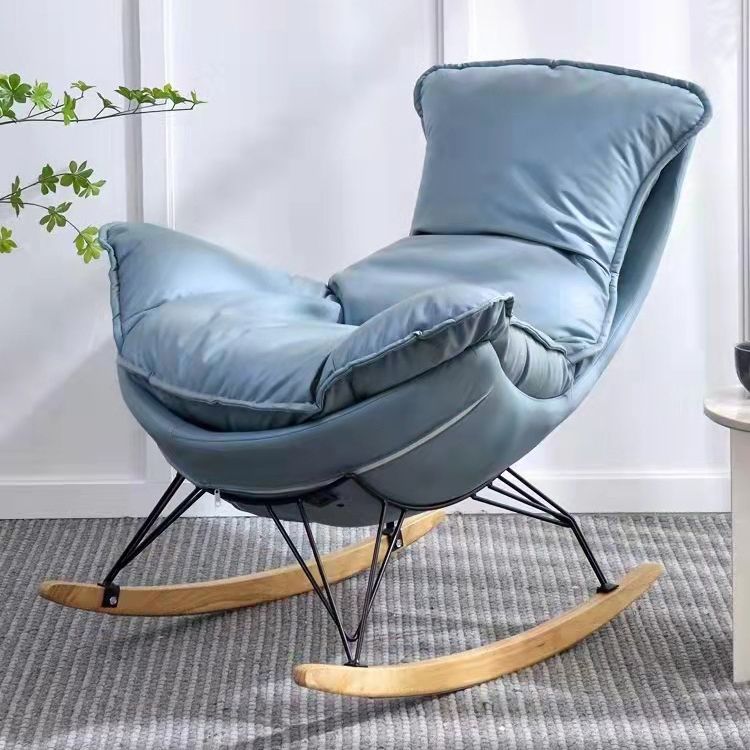 Light Luxury Style Single Leisure Chaise Rocking Chair Lounge Lazy Chair Clearhalo 'Chairs & Seating' 'furn' 'furn_rocking_chairs' 'Furniture' 'Living Room Furniture' 'Rocking Chairs' 'rocking_chairs' 1200x1200_740f1baf-c79c-44f3-b40e-1e7796bde7ae