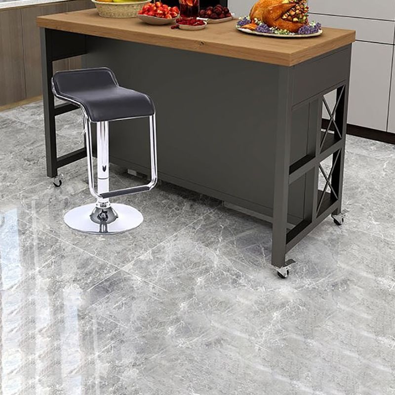 Modern Style Rolling Kitchen Cart Metal Rectangular Kitchen Island Cart with Drawer Clearhalo 'furn' 'furn_kitchen_islands_carts' 'Furniture' 'Kitchen & Dining Furniture' 'Kitchen Islands & Carts' 'kitchen_islands_carts' 1200x1200_740f57e3-51c5-41fa-8e1e-0a59251ec06f