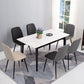 Minimalist Sintered Stone Dining Set with Rectangle Table and Wooden Base Table Set for Restaurant Clearhalo 'Dining Room Sets' 'Dining Tables & Seating' 'dining_room_set' 'furn' 'furn_dining_room_set' 'Furniture' 'furniture_dining_room_set' 'Kitchen & Dining Furniture' 'kitchen&dining_furn' 'kitchen' 1200x1200_7411b67b-10aa-44df-a0b0-5005183d2375