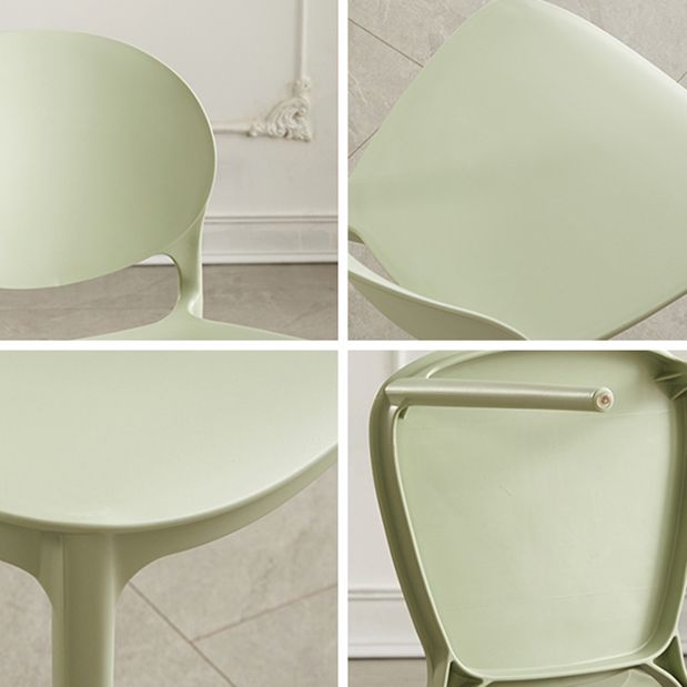 Stackable Plastic Armless Dining Chairs Indoor Scandinavian Side Chair Clearhalo ' kitchen&dining_furn' 'Dining Chairs' 'Dining Tables & Seating' 'dining_chair' 'furn' 'furn_dining_chair' 'Furniture' 'furniture_dining_chair' 'Kitchen & Dining Furniture' 'kitchen' 1200x1200_7412a867-61ef-406d-807b-dce64686096e
