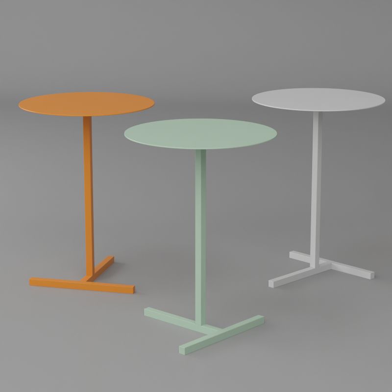 Mid-Century Round Side End Table Pedestal End Table for Living Room Clearhalo 'Coffee & Accent Tables' 'End & Side Tables' 'end_side_tables' 'furn' 'furn_end_side_tables' 'Furniture' 'Living Room Furniture' 1200x1200_741301a6-6eac-4548-9cb8-b8ee283b20c3