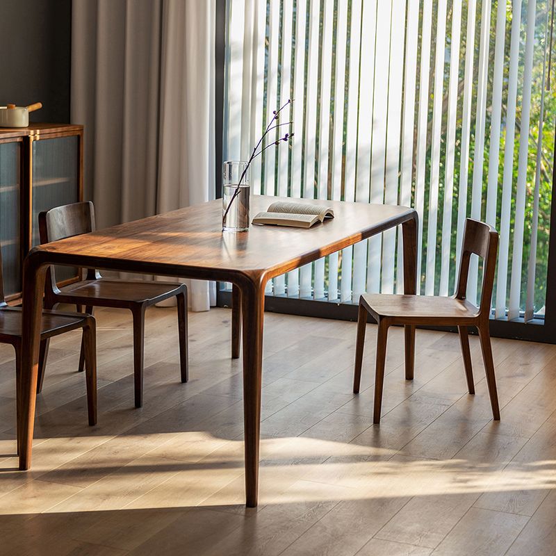 Stile contemporaneo aperto sedia da pranzo in legno massiccio per casa