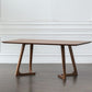 Industrial Dining Wood Table Dining Rectangle Table with Wooden Legs