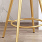 Leather Bar Stool Backrest Counter Stool for Bristol with Gold Frame