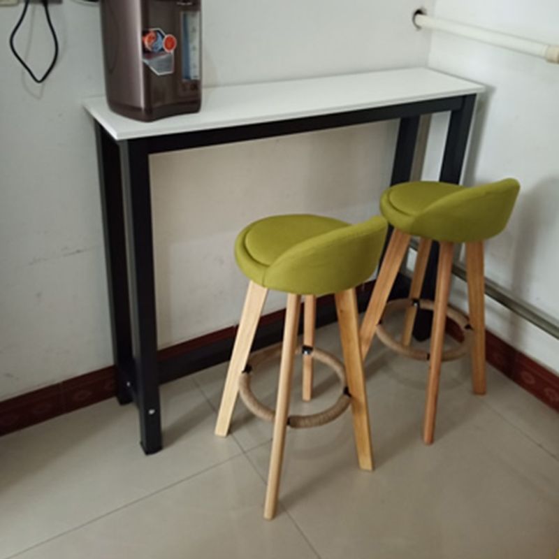 Eigentijdse rubberen hout kruk met voetsteun gestoffeerde barkrukken