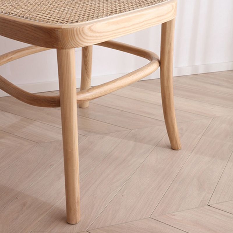 Eigentijdse zijstoel houten open rug eetkamerstoel voor keuken