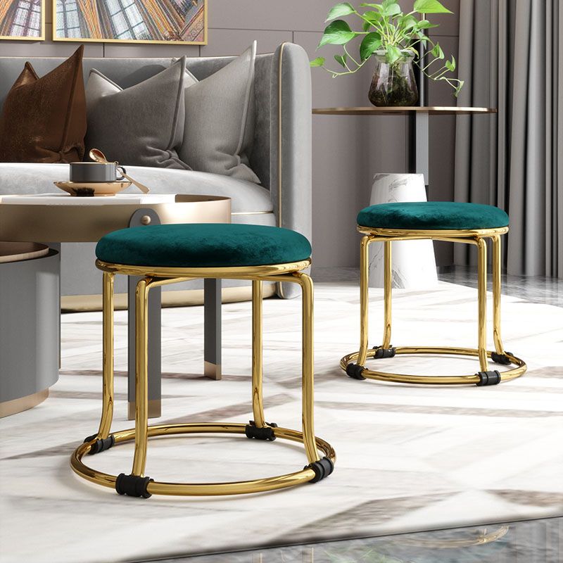 Fabric Standard Stool Modern Style Simple Household Round Stool Clearhalo 'furn' 'furn_ottomans_poufs' 'Furniture' 'Living Room Furniture' 'Ottomans & Poufs' 'ottomans_poufs' 1200x1200_7417cc65-1973-41f7-bc8a-0d015e285780