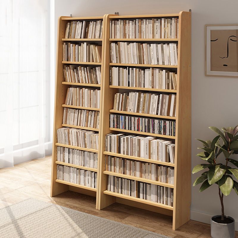 Bibliothèque en bois à échelle de librairie à dos moderne avec étagères avec étagères