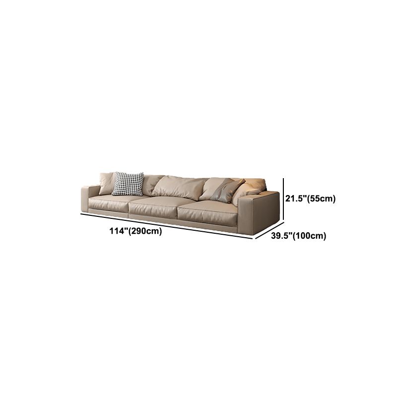 Pillowed Back Cushions Sectional Sofa, Square Arm Sectional Sofa,in Cream22" Clearhalo 'furn' 'furn_sectionals' 'Furniture' 'Living Room Furniture' 'Sectionals' 1200x1200_7418a62f-b2c5-40d3-a12f-f97344ef914f