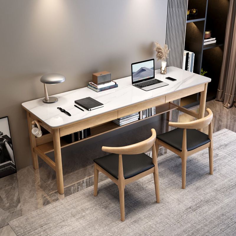 Rectangular Shaped Stone Office Desk 4 Legs Writing Desk for Home Clearhalo 'furn' 'furn_office_desk' 'Furniture' 'Office Desks' 'Office Furniture' 'office_desk' 1200x1200_74192645-bf8b-4203-911d-f9fa50c8678c