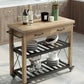 Modern Open Storage Kitchen Trolley Rolling Pine Wood Prep Table Clearhalo 'furn' 'furn_kitchen_islands_carts' 'Furniture' 'Kitchen & Dining Furniture' 'Kitchen Islands & Carts' 'kitchen_islands_carts' 1200x1200_741a7d99-ff5f-47d2-a4fd-9a314e50b1e2