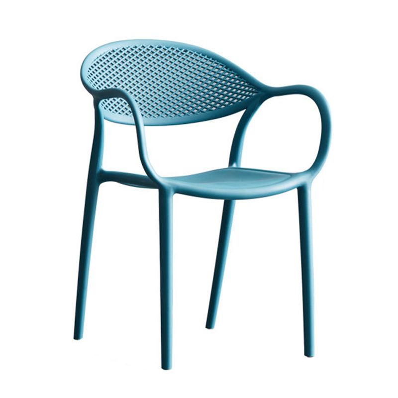 Scandinavian Plastic Arm Chair Open Back Kitchen Dining Room Chair Clearhalo 'Dining Chairs' 'Dining Tables & Seating' 'dining_chair' 'furn' 'furn_dining_chair' 'Furniture' 'Kitchen & Dining Furniture' 1200x1200_741b7377-cbd9-4013-9b74-132a3bd7a13e