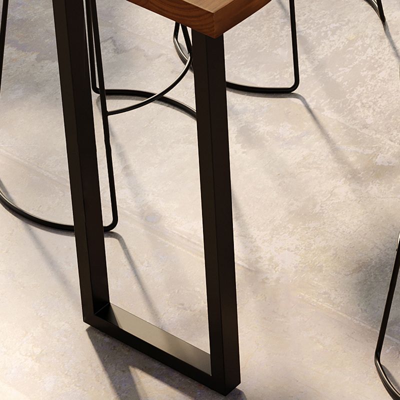 Juego de mesa de bar rectangular de madera maciza, mesa de mostrador de 1/4/7 piezas con taburetes altos