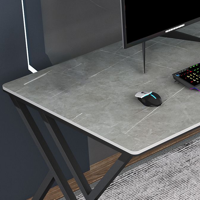 Modern Rectangular Stone Writing Desk Home Office Desk with Metal Legs Clearhalo 'furn' 'furn_office_desk' 'Furniture' 'Office Desks' 'Office Furniture' 'office_desk' 1200x1200_741e7c40-f7ba-4746-a8a1-afcdeab717f2