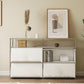 Contemporary Metal Sideboard with Drawers White Dining Buffet for Living Room Clearhalo 'buffet_sideboard' 'Buffets & Sideboards' 'furn' 'furn_buffet_sideboard' 'Furniture' 'Kitchen & Dining Furniture' 1200x1200_741faa09-850f-4f8c-8550-9d6d76ebc99b