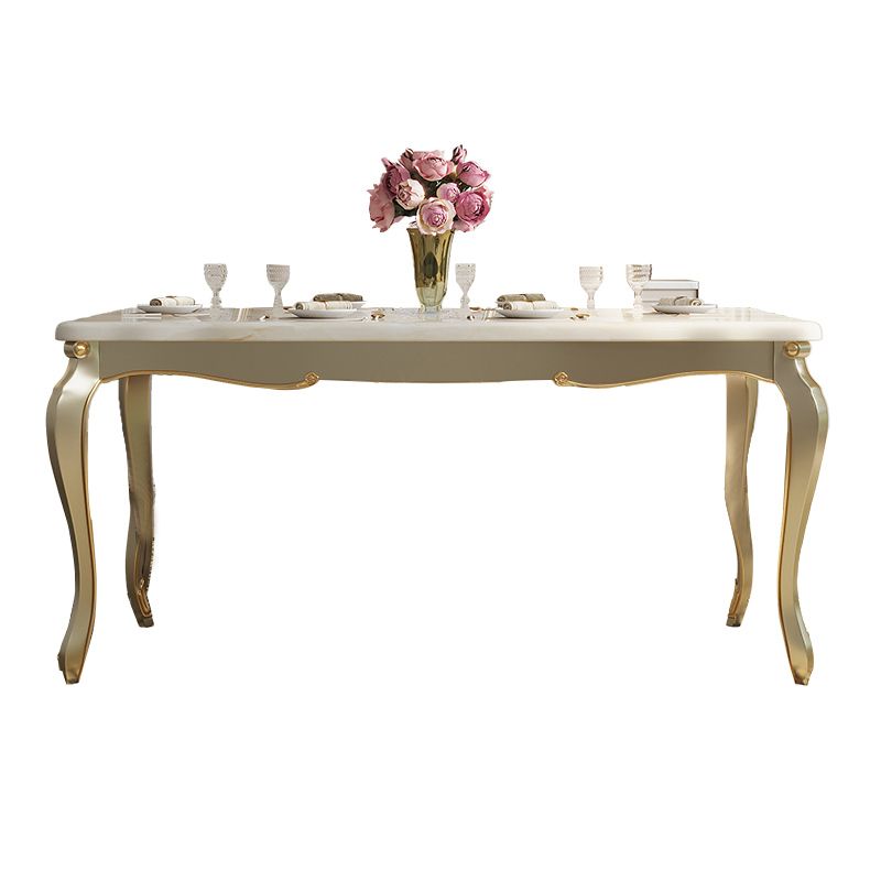 Traditional Luxury Style Dining Table 4 Legs Base Rectangle Table for Home Clearhalo ' dining_table' 'Dining Tables & Seating' 'Dining Tables' 'furn' 'furn_dining_table' 'Furniture' 'furniture_dining_table' 'Kitchen & Dining Furniture' 'kitchen&dining_furn' 'kitchen' 'kitchen_dining_table' 1200x1200_741fe2a5-ea39-4381-a97c-13b01d0501ae