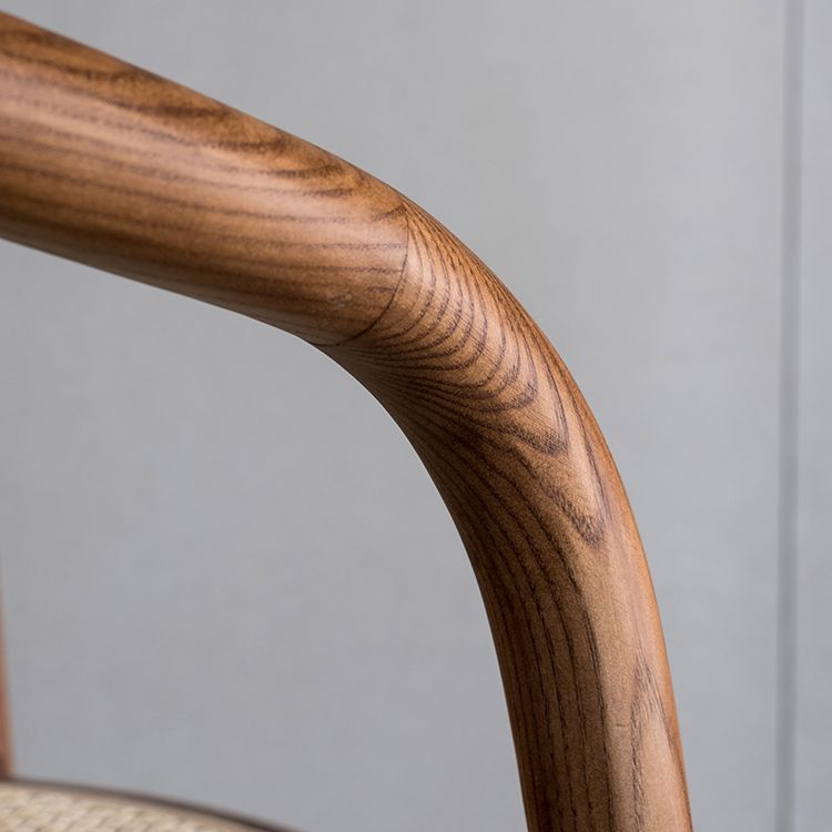 Indoor Solid Wood Dining Chair Open Back Dining Arm Chair for Dining Room