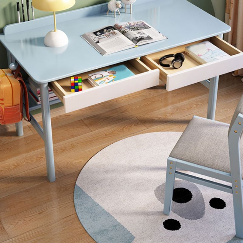 Modern Solid Wood Rectangle Writing Desk 2 Drawers 29.53" Tall Office Desk Clearhalo 'furn' 'furn_office_desk' 'Furniture' 'Office Desks' 'Office Furniture' 'office_desk' 1200x1200_74228708-596b-4c68-af4f-7b34558565b8