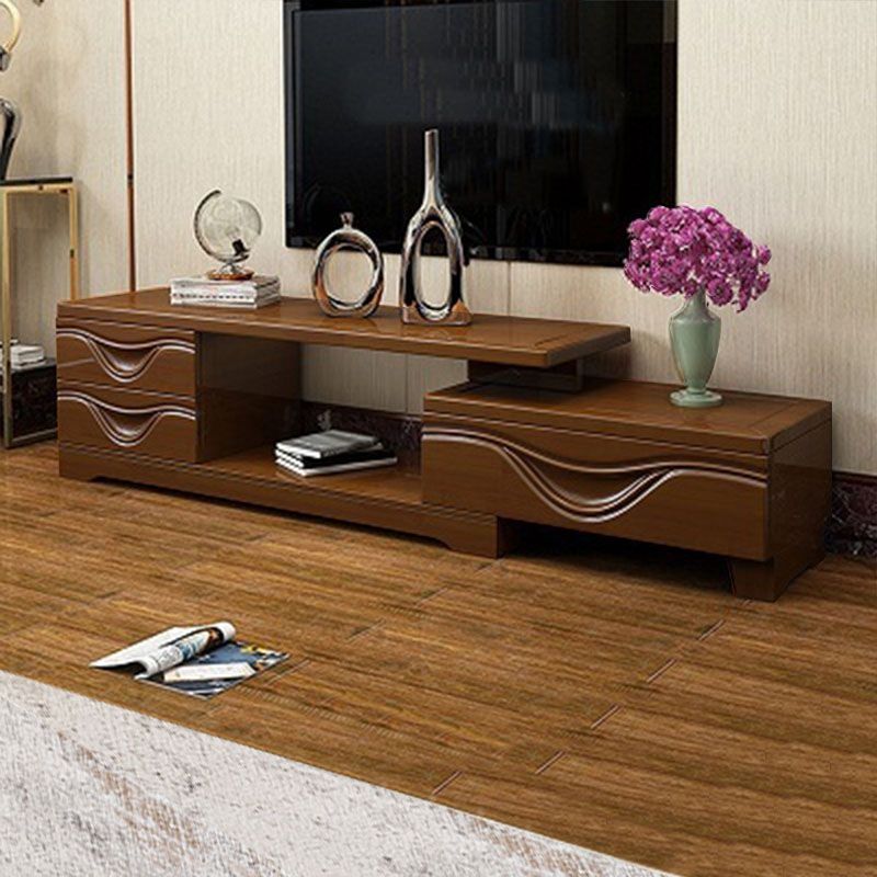 Solid Wood TV Stand Modern Adjustable TV Stand Console with Drawers Clearhalo 'furn' 'furn_tv_stands_entertainment_centers' 'Furniture' 'Living Room Furniture' 'TV Stands & Entertainment Centers' 'TV Stands & Media Storage Furniture' 'tv_stands_entertainment_centers' 1200x1200_74231247-3181-4852-8403-f3d2c80e086e