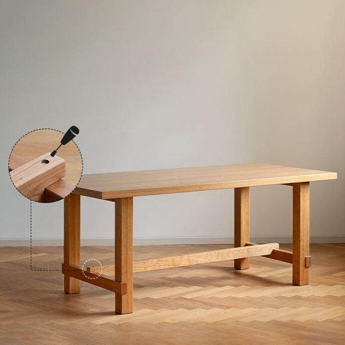 Rectangle Trestle Furniture Pine Solid Wood Dining Room Collection for Home Clearhalo ' dining_table' 'Dining Tables & Seating' 'Dining Tables' 'furn' 'furn_dining_table' 'Furniture' 'furniture_dining_table' 'Kitchen & Dining Furniture' 'kitchen&dining_furn' 'kitchen' 'kitchen_dining_table' 1200x1200_7423a4b9-0d1b-4f51-bf23-2fc11bc17c98