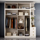 Contemporary Wooden Wardrobe White Wardrobe Closet with Sliding Door Clearhalo 'Armoires & Wardrobes' 'armoires_wardrobes' 'Bedroom Furniture' 'furn' 'furn_armoires_wardrobes' 'Furniture' 1200x1200_7423f766-2f6e-47e8-8342-14da1e5a47e1