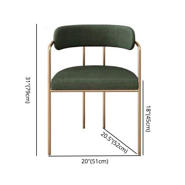 Contemporary Kitchen Dining Arm Chair Mental Opening Back Dining Arm Chair Clearhalo ' kitchen&dining_furn' 'Dining Chairs' 'Dining Tables & Seating' 'dining_chair' 'furn' 'furn_dining_chair' 'Furniture' 'furniture_dining_chair' 'Kitchen & Dining Furniture' 'kitchen' 1200x1200_7425a1d1-e182-4ffb-9b83-f0c0dcbf595d