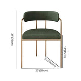 Contemporary Kitchen Dining Arm Chair Mental Opening Back Dining Arm Chair Clearhalo ' kitchen&dining_furn' 'Dining Chairs' 'Dining Tables & Seating' 'dining_chair' 'furn' 'furn_dining_chair' 'Furniture' 'furniture_dining_chair' 'Kitchen & Dining Furniture' 'kitchen' 1200x1200_7425a1d1-e182-4ffb-9b83-f0c0dcbf595d