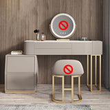 Luxurious 5 Storage Drawer Solid Wood Desk 31.5" Makeup Vanity Desk