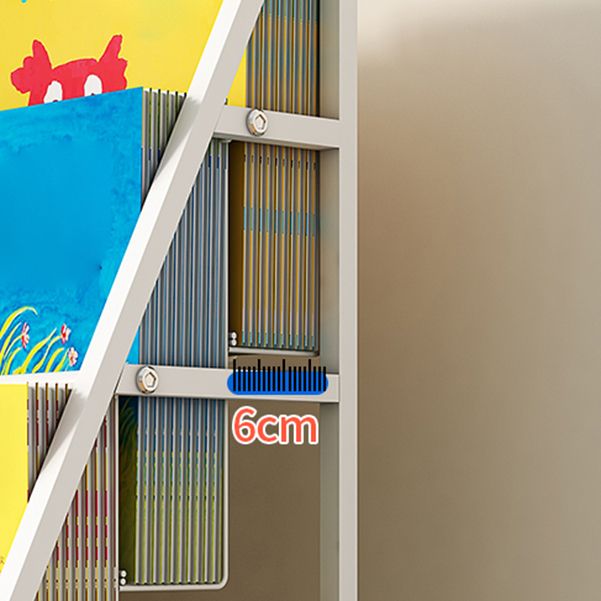 Contemporary Metal Bookshelf White Ladder Shelf Bookcase for Study Room Clearhalo 'Bookcases' 'furn' 'furn_bookcases' 'Furniture' 'Office Furniture' 1200x1200_7427c2df-a7f1-42bf-b983-69f06709fd4f