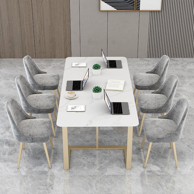 Rectangle Office Table Industrial Meeting Desk with Sled Base Clearhalo 'furn' 'furn_office_desk' 'Furniture' 'Office Desks' 'Office Furniture' 'office_desk' 1200x1200_7427c701-b431-41aa-9752-0faedd3ebdea