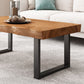 Table basse contemporaine en traîneau Table de cocktail basse rectangulaire en bois massif