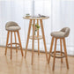Nordic Indoor Low Back Barstool Swivel Rubberwood Tall Stool with Upholstered Clearhalo 'Bar Furniture' 'Bar Stools' 'bar_stools' 'furn' 'furn_bar_stools' 'Furniture' 'furniture_bar_stools' 'Kitchen & Dining Furniture' 1200x1200_74299cdb-3277-44aa-83f4-b682fc3ed894