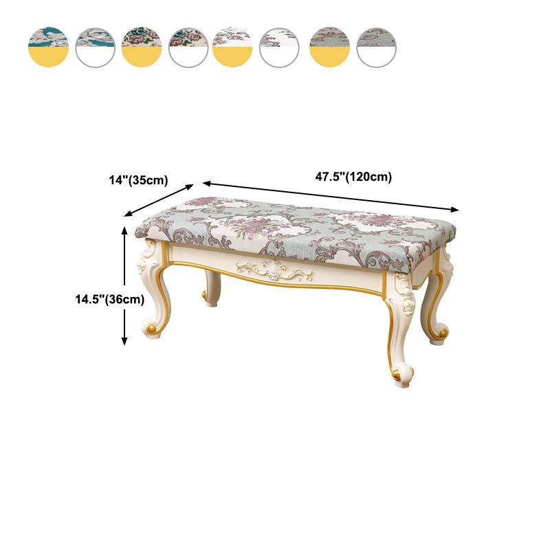 13.8" W Victorian Bench Manufactured Wood Cushioned Seating Bench Clearhalo 'Benches' 'Chairs & Seating' 'furn' 'furn_benches' 'Furniture' 'Living Room Furniture' 1200x1200_742be03a-147e-473b-9ab3-65c7cfe09447