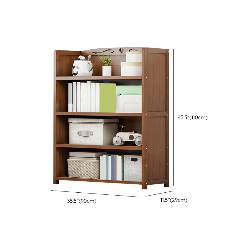 Contemporary Closed Back Bookcase Standard Engineered Wood Bookshelf