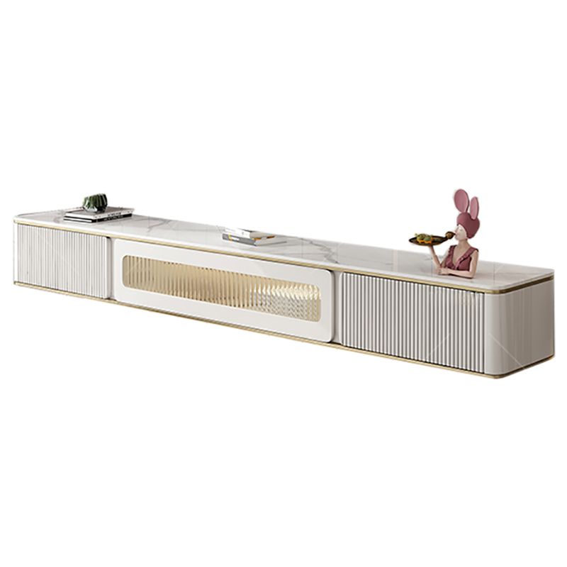 Wandmontierte TV-Ständer Holz geschlossener Speichermedienkonsole mit Glastür, 12 "D x 9" h