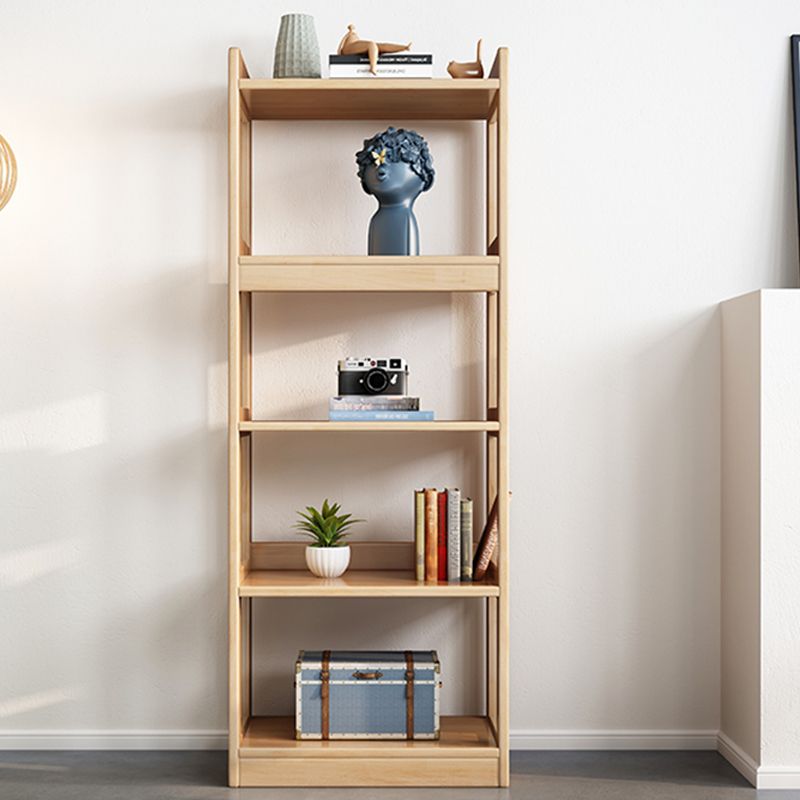 Contemporary Rubberwood Bookshelf Open Back Bookcase for Home Office Clearhalo 'Bookcases' 'furn' 'furn_bookcases' 'Furniture' 'Office Furniture' 1200x1200_742d75f5-a648-4af3-9c1b-1c435d37238a