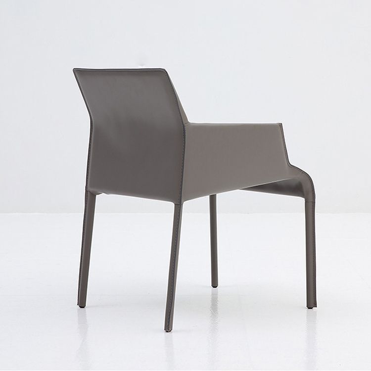 Contemporary Leather Dining Arm Chairs Matte Finish Parsons Chairs for Kitchen Clearhalo ' kitchen&dining_furn' 'Dining Chairs' 'Dining Tables & Seating' 'dining_chair' 'furn' 'furn_dining_chair' 'Furniture' 'furniture_dining_chair' 'Kitchen & Dining Furniture' 'kitchen' 1200x1200_742d8e38-7c93-40a0-b1dd-6f74cabeb357