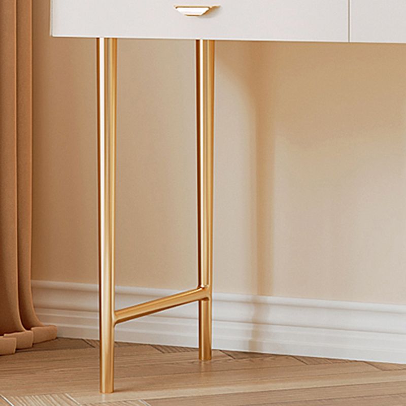 Glamnahmütiges Make -up -Waschtisch mit Schublade in Weiß für Schlafzimmer