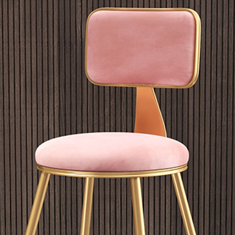Glam Round Counter Bar Stool Upholstered Backrest Bar Stool with Footrest Clearhalo 'Bar Furniture' 'Bar Stools' 'bar_stools' 'furn' 'furn_bar_stools' 'furniture_bar_stools' 'Kitchen & Dining Furniture' 'kitchen&dining_furn' 'kitchen' 'kitchen_furn' Furniture' 1200x1200_742fa18b-489a-449a-94a7-17233db4cdac