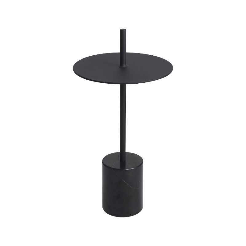 Marble Pedestal End Table Metal Black/ Gold Round Side End Table Clearhalo 'Coffee & Accent Tables' 'End & Side Tables' 'end_side_table' 'end_side_tables' 'furn' 'furn_end_side_tables' 'Furniture' 'furniture_end_side_table' 'Living Room Furniture' 1200x1200_742ffc79-8df7-4398-9d8e-5abf1619c35f