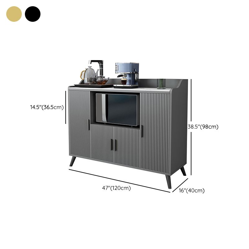 Glam Stone Top Sideboard Modern Indoor Dining Server with Cabinets for Kitchen Clearhalo 'buffet_sideboard' 'Buffets & Sideboards' 'furn' 'furn_buffet_sideboard' 'Furniture' 'Kitchen & Dining Furniture' 1200x1200_743044c7-896f-4144-a6c5-9ef7cda1ceaf