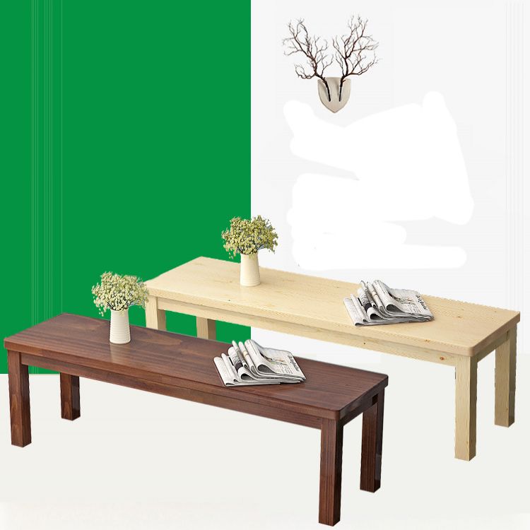 Mid-Century Modern Bench 11.81 Inch Wide Pine Bench with Squared Legs Clearhalo 'Benches' 'Chairs & Seating' 'furn' 'furn_benches' 'Furniture' 'Living Room Furniture' 1200x1200_74309d52-ba9b-4ca6-b602-13e41fc8ee5b