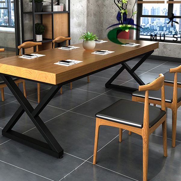 Juego industrial de comedor 1/2/7 piezas de comedor de madera sólida