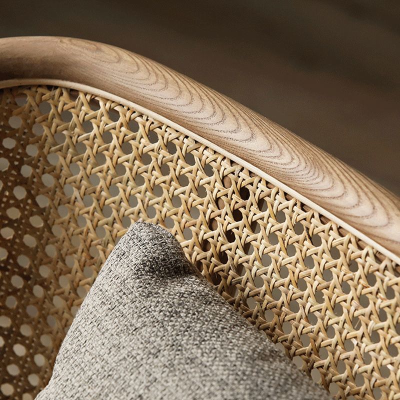 Hanged Arm Stoffsofa in grauem tropischen Sofa mit Bolsterkissen