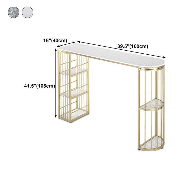 Rectangle Stone Bar Dining Table Traditional Luxury Bar Table with Sled Base Clearhalo 'Bar Furniture' 'Bar Tables' 'bar_tables' 'furn' 'furn_bar_tables' 'Furniture' 'furniture_bar_tables' 'Kitchen & Dining Furniture' 1200x1200_74351e53-c713-48a7-b300-a22f6010012f