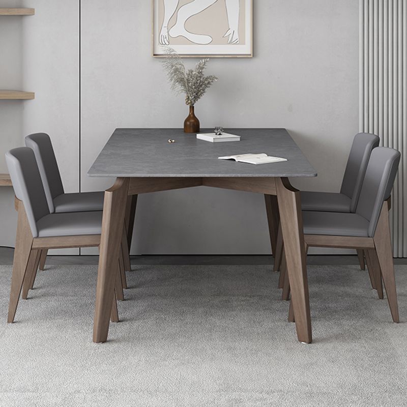 Modern 1/2/5/7 stuks meubels stenen rechthoekige eetkamerstoelen in grijs